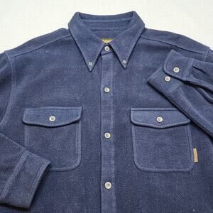 Vintage 90s Timberland Shirt Weathergear Outdoor Gorpcore Blue Size M